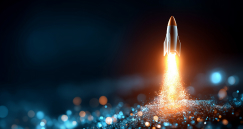 rocket ship launching